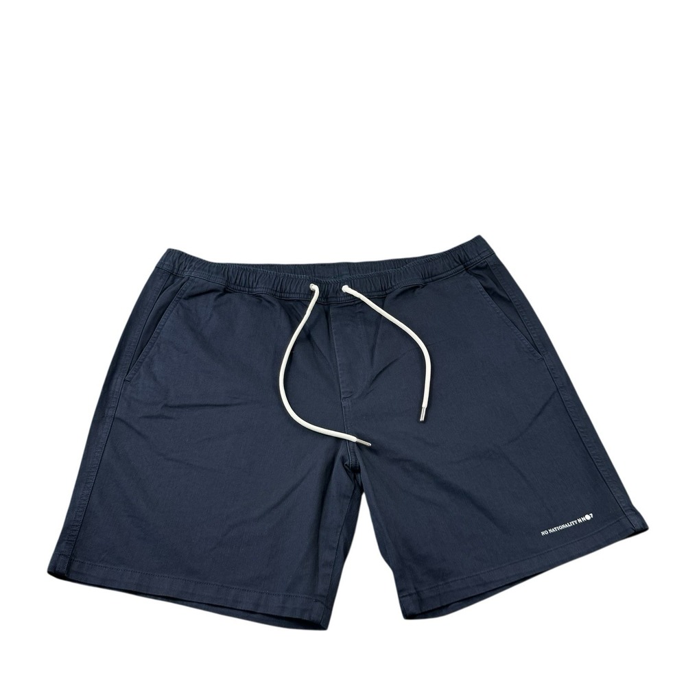 No‎ Nationality Navy Drawstring Italian Cotton Men's Short Size 2XL XXL